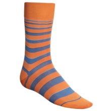 63%OFF メンズドレスソックス プントボールドストライプソックス - （男性用）シルケットエジプト綿、ミッドカーフ Punto Bold Striped Socks - Mercerized Egyptian Cotton Mid-Calf (For Men)画像